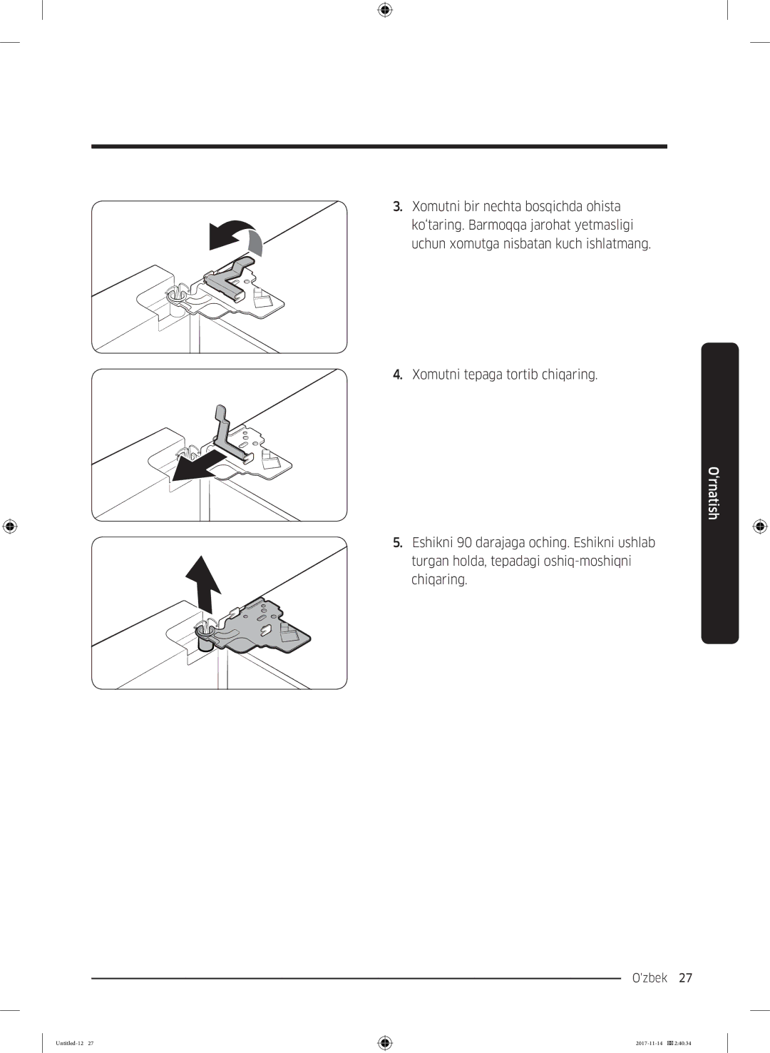 Samsung RF61K90407F/WT manual Ozbek 27  